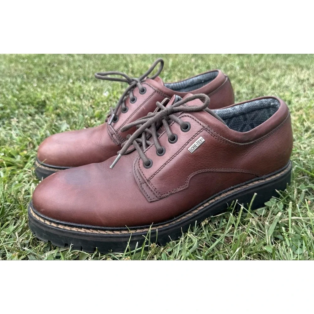 Johnston & Murphy Sport Shoes Mens Size 9.5 Brown Leather Gore-Tex Waterproof
